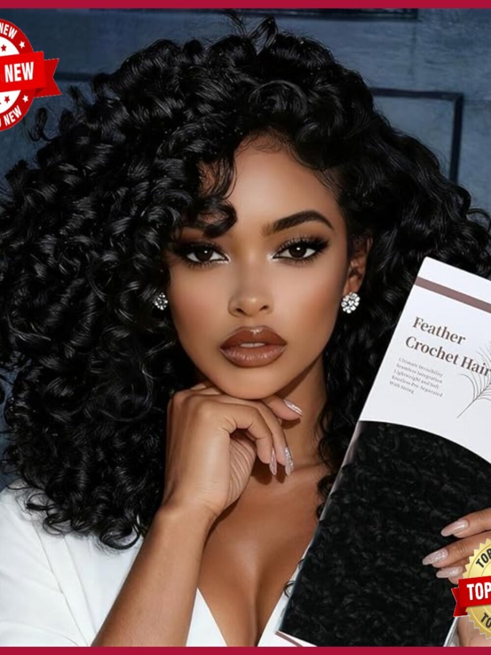 14" Synthetic Crochet Hair Extensions 120g Knotless Pre-Separated Curly